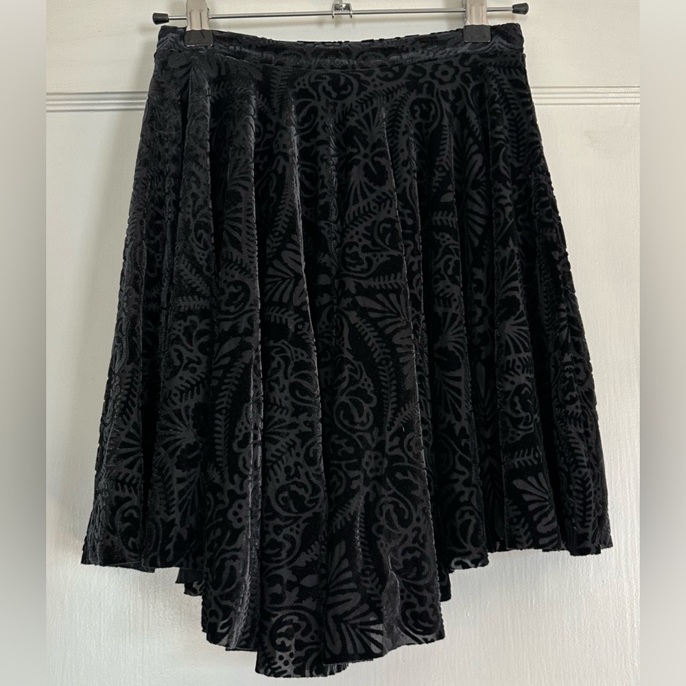 Black Milk Burned Velvet Skater Skirt - Picture 2 of 4